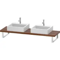 Duravit Consolle DuraStyle 80-200x48cm, 2 A., spessore 4,5cm, noce Nat