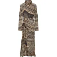 Reiss Naomi Italian Printed Dress Brown Taglia: XS | Abiti Midi Outlet | Donna | Marrone