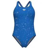 Arena Women's Ribbed Swimsuit Swim Pro Back Costume intero Donna (32, blu)