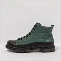 Art unisex. 1189511UN003_001 Stivaletti in pelle verde scuro (44), Basso, 1 a 3 cm, Stringhe, Casual