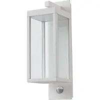 LUCANDE LED lampada da parete per esterni Ferdinand, bianco, sensore, 38 cm