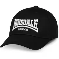 Lonsdale Cappello da baseball 'Flixton' nero / bianco
