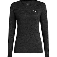 Salewa Women's Puez Melange Dry L/S Tee Maglia funzionale Donna (42, nero)