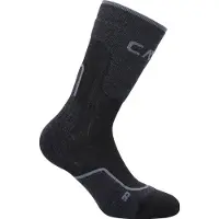 CMP Trekking Sock Wool Mid Calze da trekking (39-42, nero/grigio)