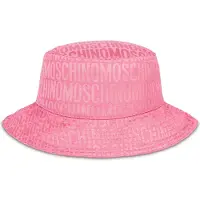 Moschino Allover Logo Nylon Bucket Hat Pink Taglia: L | Cappelli Outlet | Donna | Rosa