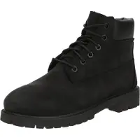 Timberland unisex per bambino. TB1127070011 Stivali neri premium da 6 pollici (32.5), Pelle, Nero, Basso, Stringhe, Casual, moda per bambini