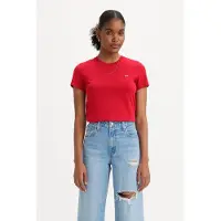 Levi's Perfect Tee Script Red Cotton Taglia: XXS | Maglie Sportivi Outlet | Donna | Rosso
