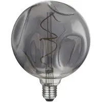 Creative Cables Lampadina A Led A Filamento Sferico Dl700304 Bumped Smoky G140 E27 5w 150 Lumens 2000k