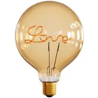 Creative Cables Lampadina A Led A Filamento Sferico Cbl700232 Love G125 E27 5w 250 Lumens 2000k