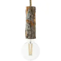 Creative Cables Lampada A Sospensione Nautical Cable Xl Large Tree Bark 1.2 M