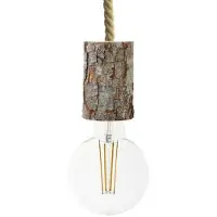 Creative Cables Lampada A Sospensione Nautical Cable Xl Tree Bark 1.2 M