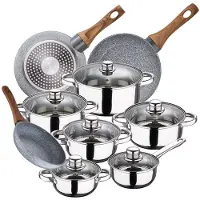 San Ignacio Set Di Pentole E Padelle Cassel 18/20/24 Cm Pk3843 12 Pezzi