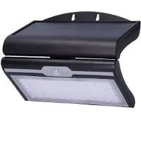 EDM Lampada da parete solare 6w 430lm 6.500k con sensore colore nero