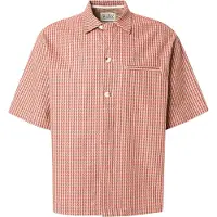 Scotch & Soda Micro Geo Print Short-sleeved Shirt Aurora Red Micro Check Taglia: XL | Camicie Casual Outlet | Uomo | Rosso