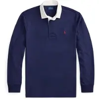 Ralph Lauren per uomo. 710717115025 Iconica polo da rugby blu navy (S), Casual, Cotone, Manica lunga