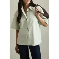 Reiss Jordan Shortsleeve Cotton Shirt Green Taglia: 12 | Magliette intime Outlet | Donna | Verde