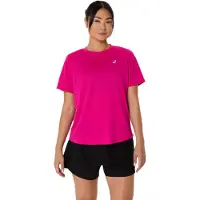 Asics per donna. 2012D170 Maglietta Core SS rosa (L), Casual, Sportivo, Manica corta, Polister riciclato