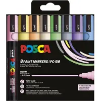 Posca Pennarello Punta Media Colori Pastello 8 Pz (401669)