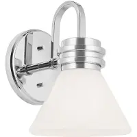 Kichler Applique Farum 1, cromato, acciaio, vetro, G9