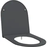 vidaXL Sedile per WC antracite 47 x 36 x 3,4 cm Duroplast