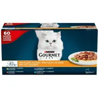 Purina Gourmet Perle Mini Filetti In Salsa 60x85g Cibo Umido Per Gatti