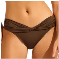 Seafolly Women's Collective Twist Band Hipster Parte inferiore bikini Donna (34, nero)