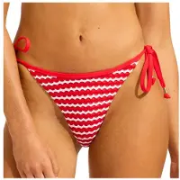 Seafolly Women's Mesh Effect Tie Side Rio Pant Parte inferiore bikini Donna (36, rosso/fuchsia)