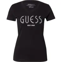 GUESS Maglietta nero / bianco