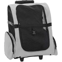 Yiwydaa Trolley per animali domestici 3 in 1 Grigio 48x32x(57-106) cm Tessuto Oxford