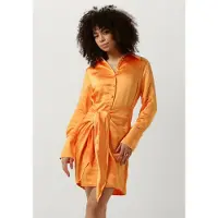Colourful Rebel Mette Satin Wrap Dress Ls Rust Orange Taglia: XL | Abiti in T-Shirt Outlet | Donna | Marrone