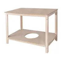 Wellhome Tavolo Allungabile In Legno Di Faggio Finitura Senza Vernice 120x75x75 Cm