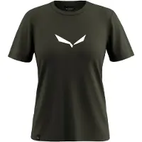 Salewa Women's Solid Dri-Release S/S Tee T-shirt Donna (32, olivia/nero)
