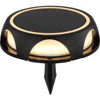 Globo Lampada LED solare 36506, picchetto a terra, applique, nero, alluminio