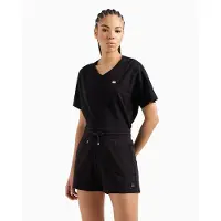 EA7 per donna. 7W000079_AF13135 Pantaloncini neri in peluche (3XL), Nero, Casual, Sportivo, Cotone, Multisport