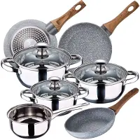 San Ignacio Set Di Pentole E Padelle 22/24/26 Cm Pk3769 7 Pezzi