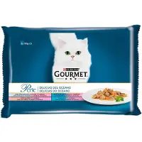 Purina Gourmet Perle Delizie Pesce Oceano Scatola 4x85g Snack Per Gatti 12 Unità