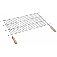 Sauvic Griglia Per Barbecue Con Manici In Legno 100x50 Cm
