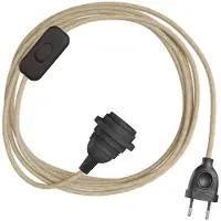 Creative Cables Paralume Snakebis E14-set Di Cavi Con Portalampada. Cavo In Tessuto Colorato E Spina A 2 Pin 3 M