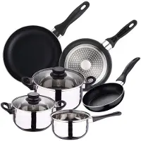 Wellhome Set Di Pentole 3 Pezzi Acciaio Inossidabile 16/20/24 Cm 5 Pezzi