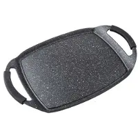 Supreme Piastra Piana In Pietra Di Alluminio Fuso 38x28 Cm