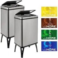 Wellhome Bidoni Della Spazzatura Intelligenti 40l 2 Unità