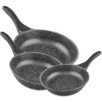 Supreme Set Di Padelle A Induzione Pietra 18-22-26 Cm