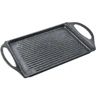 Supreme Piastra In Pietra A Strisce In Alluminio Fuso 38x28 Cm