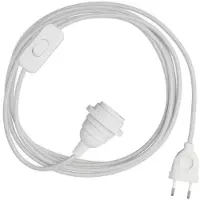 Creative Cables Paralume Snakebis E14-set Di Cavi Con Portalampada. Cavo In Tessuto Colorato E Spina A 2 Poli 1.8 M