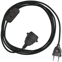 Creative Cables Paralume Snakebis E14-set Di Cavi Con Portalampada. Cavo In Tessuto Colorato E Spina A 2 Poli 1.8 M