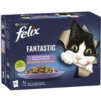 Purina Felix Fantastic 12x85g Cibo Per Gatti Salmone Con Tonno E Manzo 6 Unità