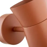 Argon Applique Lotta, terracotta, faretto, acciaio, orientabile