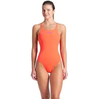 Arena Women's Team Swimsuit Swim Pro Solid Costume intero Donna (34, rosso)