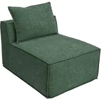Mendler Divano a L MCW-O54, divano lounge con pouf, modulare estensibile a destra/sinistra, tessuto 63x270x190 cm ~ verde