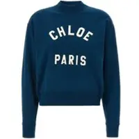 Chloé Felpa a girocollo in cotone con logo
